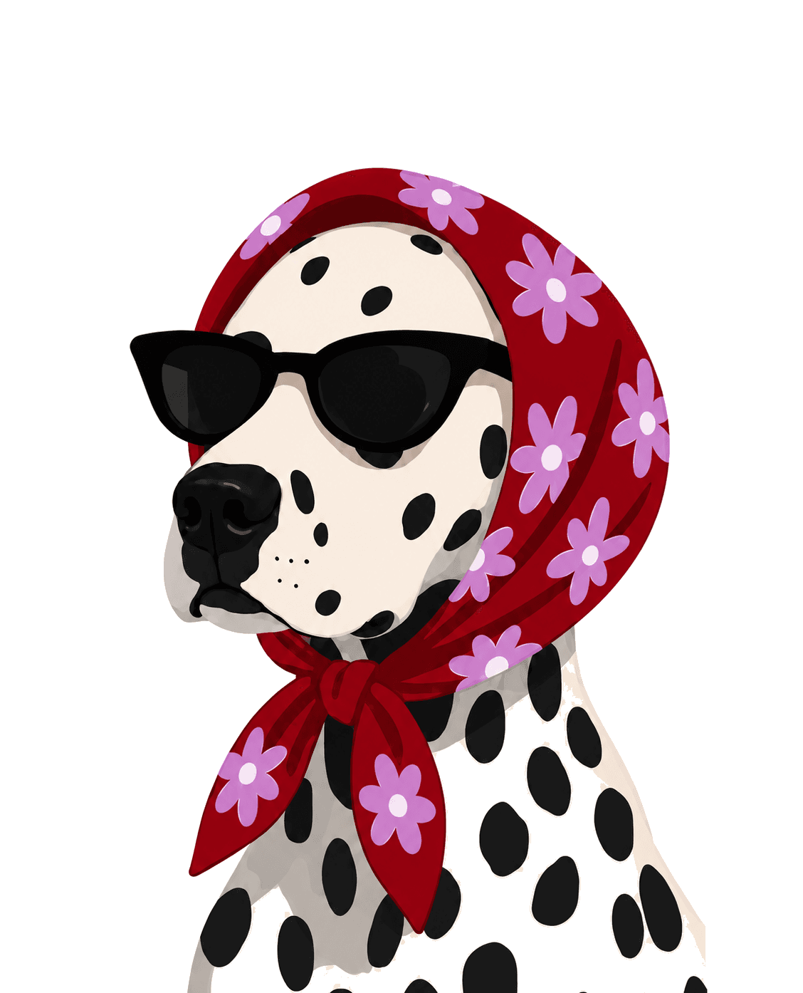 Bandana custom pet portrait example 2
