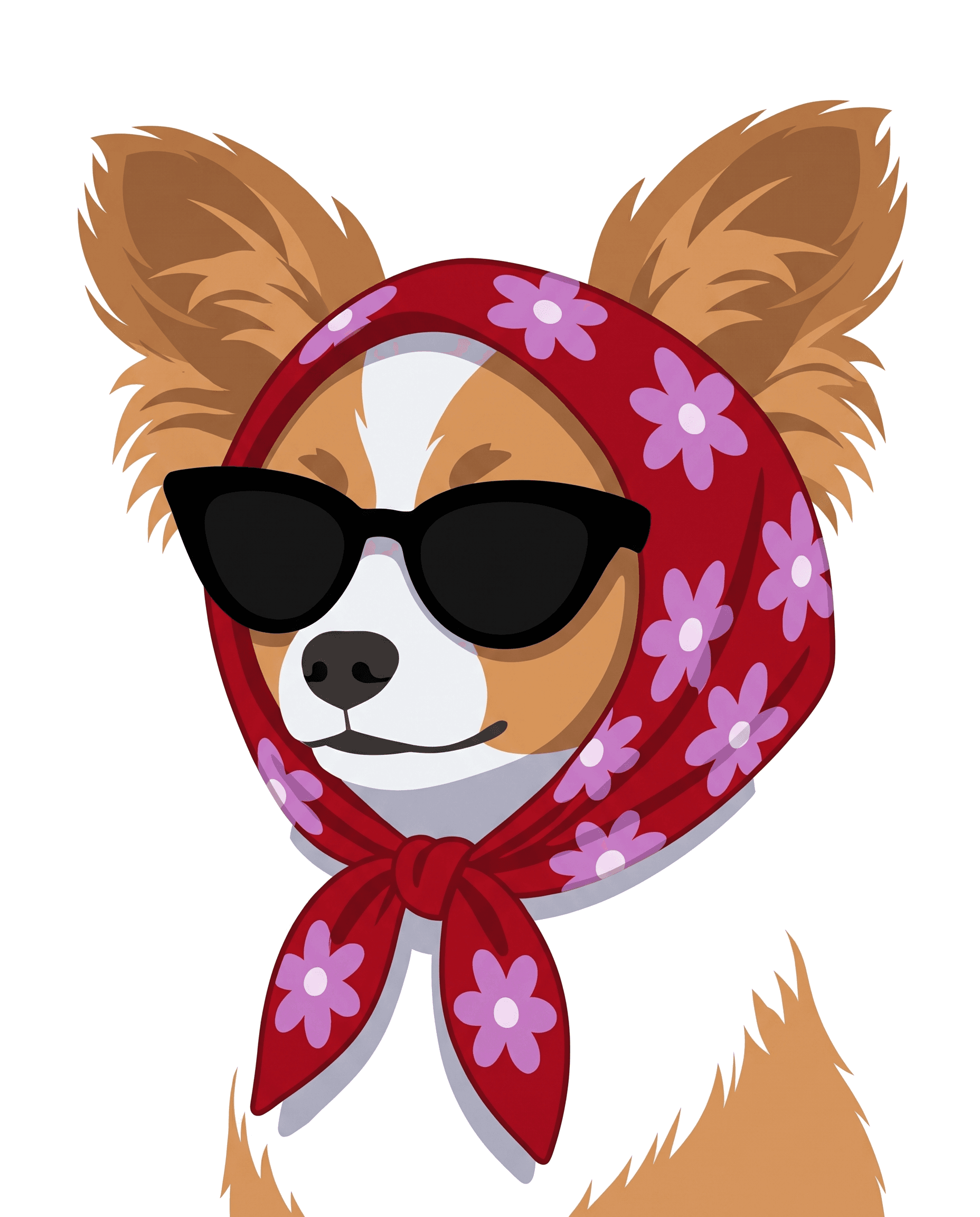 Bandana custom pet portrait example 26