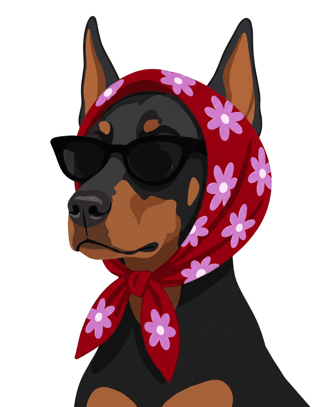 Bandana custom pet portrait example 28