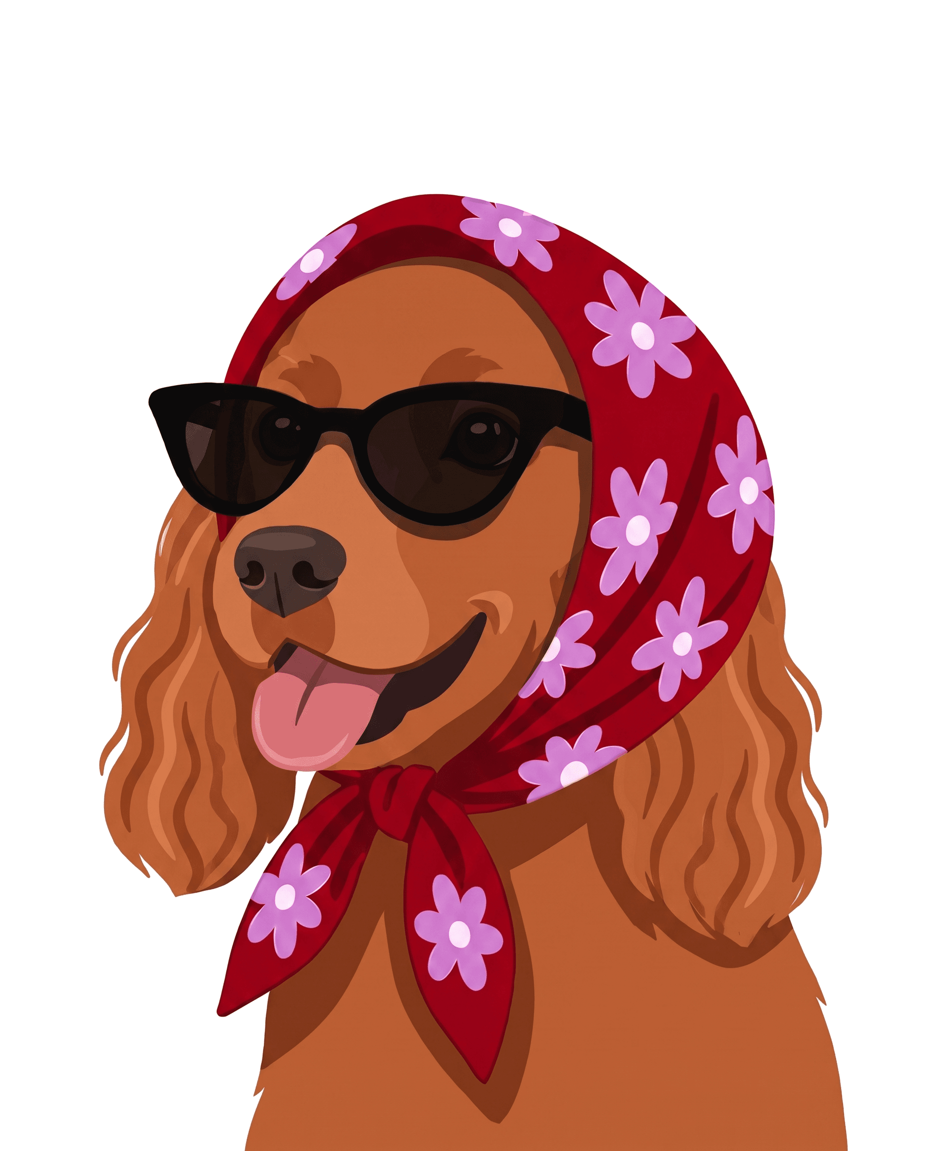 Bandana custom pet portrait example 30