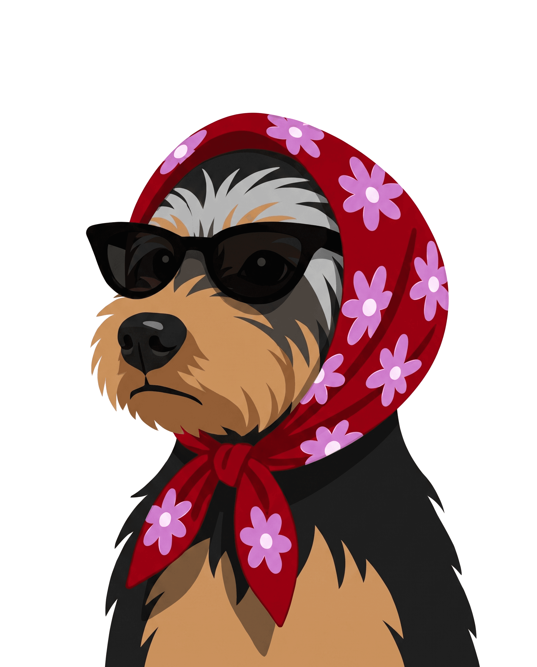 Bandana custom pet portrait example 36