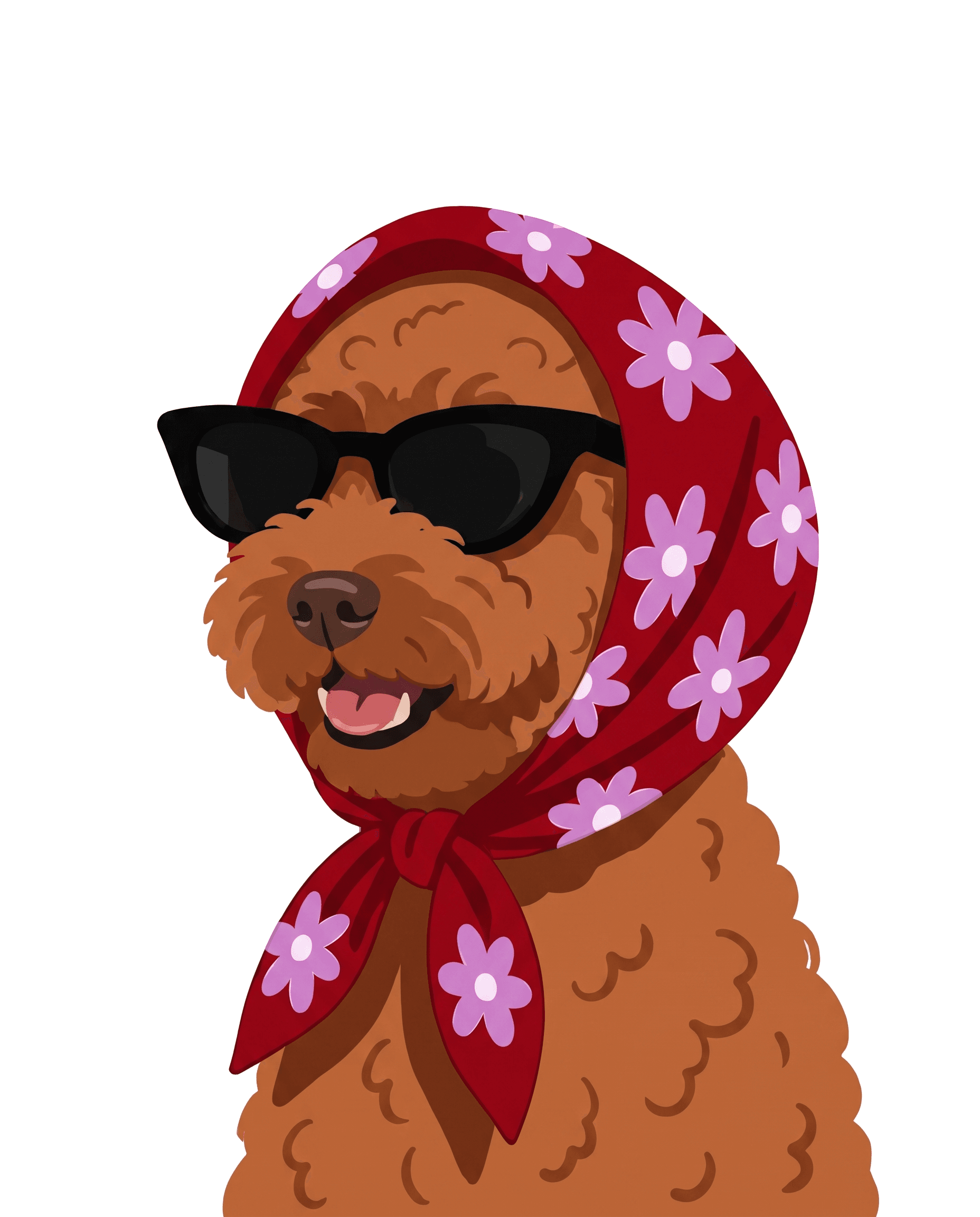 Bandana custom pet portrait example 6
