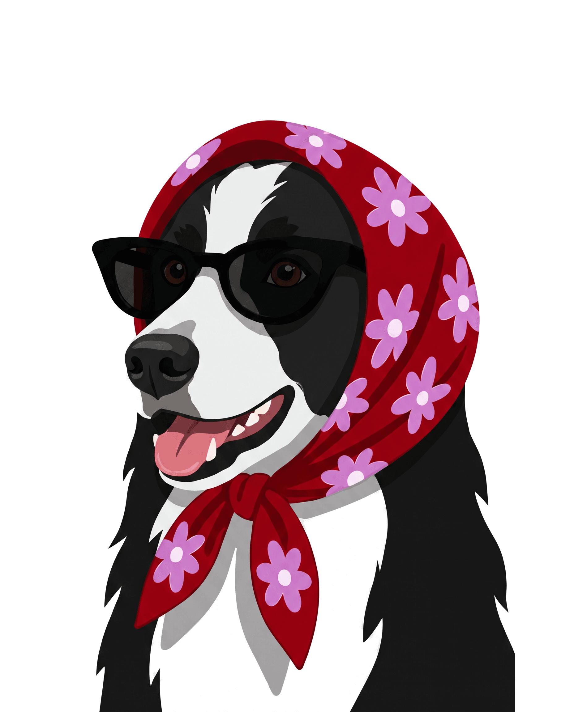 Bandana custom pet portrait example 12
