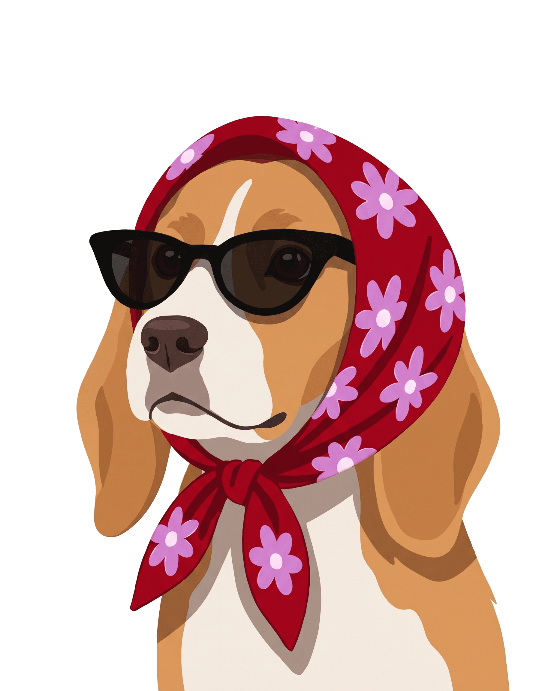 Bandana custom pet portrait example 18