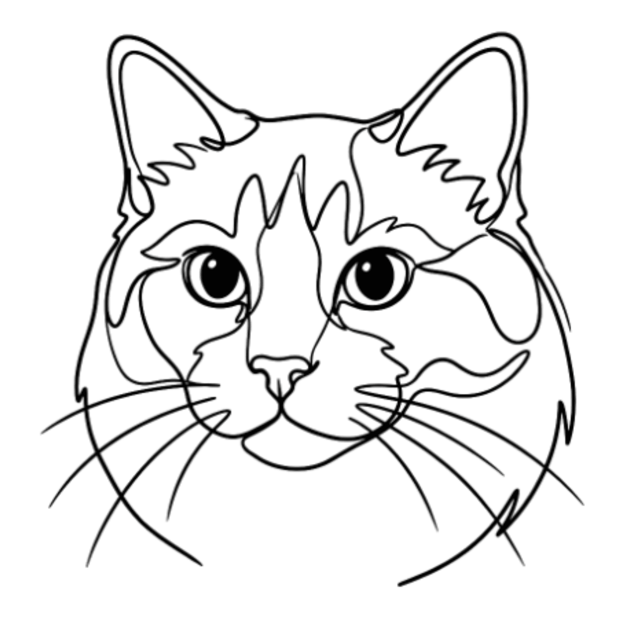 Line Art custom pet portrait example 4