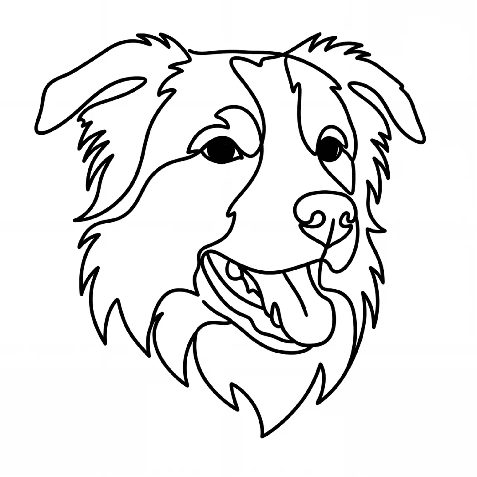 Line Art custom pet portrait example 6