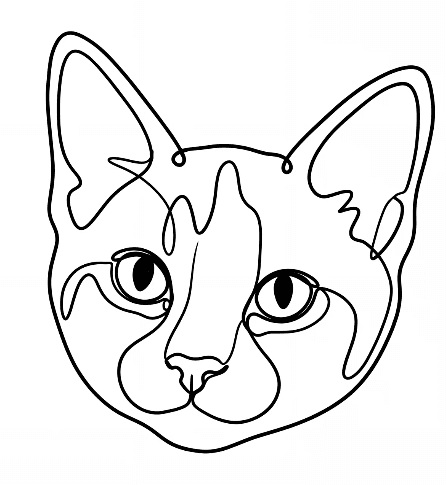 Line Art custom pet portrait example 16