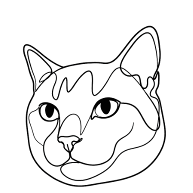 Line Art custom pet portrait example 18