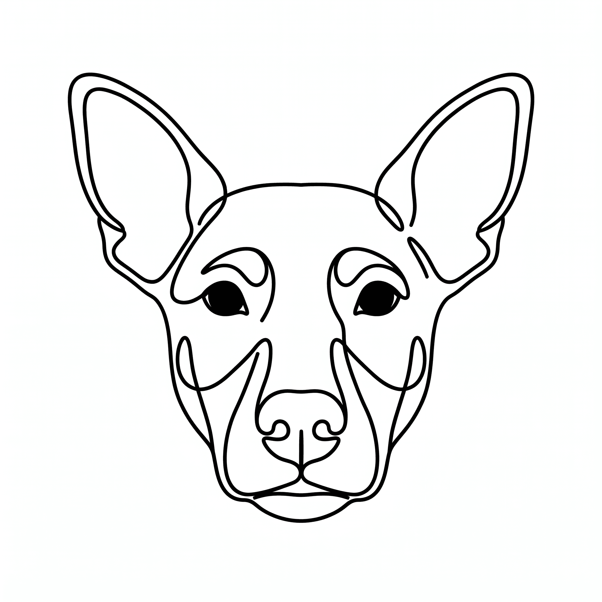 Line Art custom pet portrait example 22