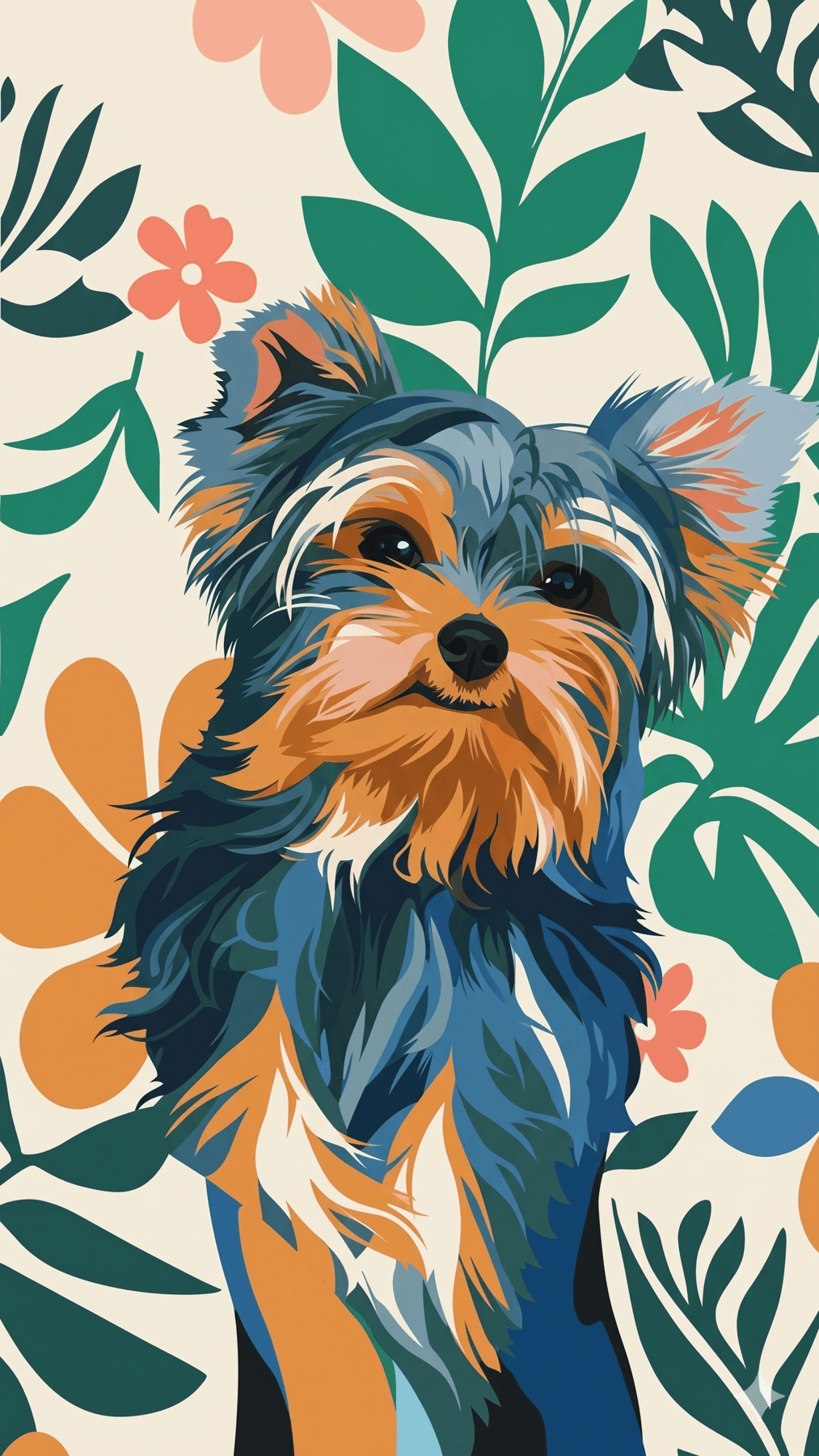 Tropical custom pet portrait example 14